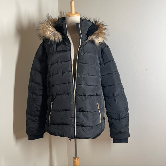 NEW Bodilove Women’s Thickened Black Winter Puffer Jacketket w/Removable Hood-3X - Picture 5 of 15